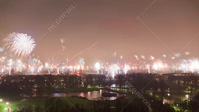 Amsterdam New years eve timelapse 4K comet