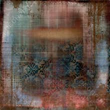 Vintage Floral Grunge Bohemian Tapestry Scrapbook Background