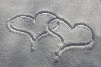 Snow hearts