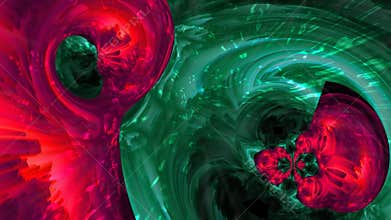 Red and green colored illusion background animation in HD resolution.