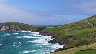 Irish coast. Fantastic Dunquin Harbour landscape