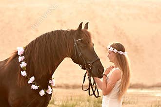 Romantic bond between horse and rider