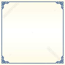 Traditional Chinese Blue Porcelain And White Jade Colors Background, The Great Wall Frame
