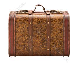 Old Suitcase with clipping path