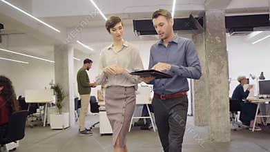 Office life modern co working space