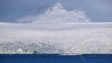 Jokulsarlon Glacier Lagoon with mirage, Iceland