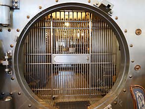 View Into Vintage Bank Vault