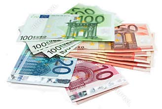 Euro money banknotes