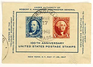 United States 100th Anniversary Postage Stamps