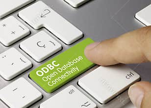 ODBC Open Database Connectivity - Inscription on Green Keyboard Key