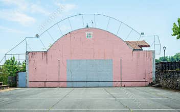 Espelette Basque pelota wall, in France
