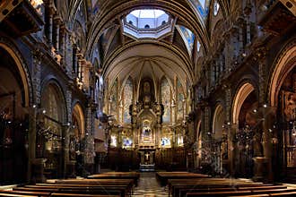 Basilica of Montserrat interior view