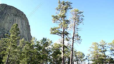 Beautiful panoramic view of Devil`s Tower National Monument