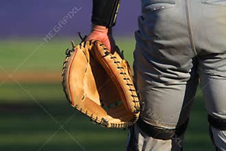 Baseball Catcher Ready for the Game