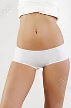 Perfect young woman body with white panties
