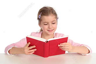 Girl reading book