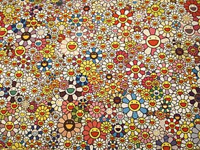Macau Morpheus Hotel Takashi Murakami Flowers with Smiley Faces Design Icon Mural Illustration Kaikai Kiki Gallery installation