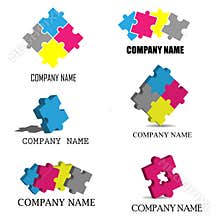 Puzzle pieces logos
