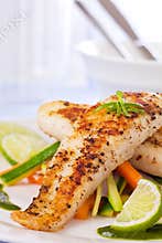 Healthy fish pangasius meal