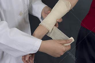 Nurse with band