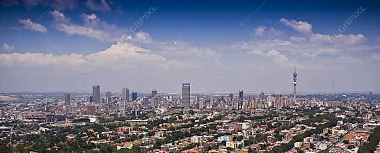 Panoramic Aerial View of Jozi CBD