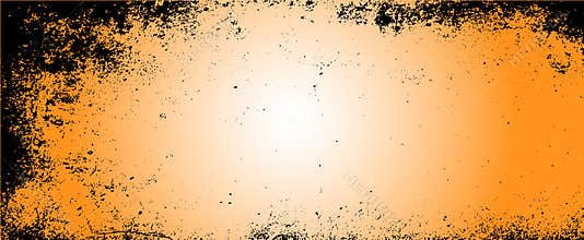 Old brown parchment paper background with yellowed vintage grunge texture borders and off white light center with distressed faded