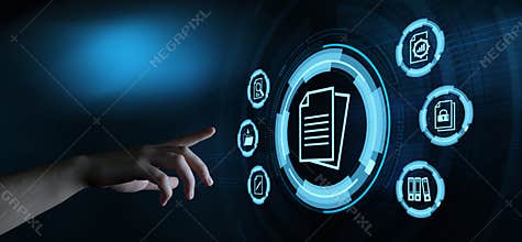 Document Management Data System Business Technology Concept