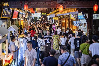 Chongqing`s famous Hongyadong business district