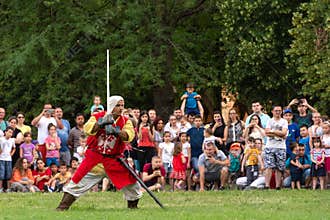 Spectacular Medieval Knight Demonstration at International Festival