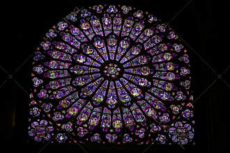 Stained glass in Notre Dame de Paris