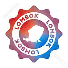 Lombok low poly logo.