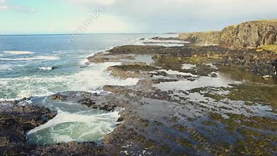 Portstewart Rocks on Coast Atlantic Ocean  Antrim Northern Ireland