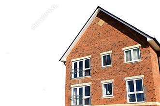 Corner of modern house isolated