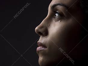 Portrait of crying girl