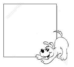 Dog and poster