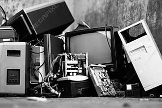 Electronic scrap waste raee rhos old things
