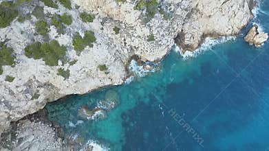 Palma de Mallorca, Majorca Spain, cliffs, drone footage, aerial view, high-up view