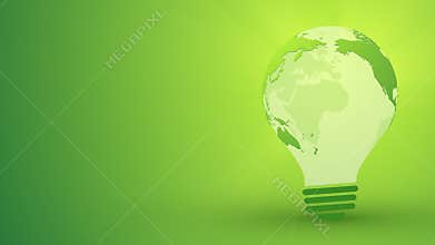 Eco light bulb with rays the world idea concept motion background loop