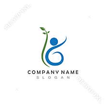 Healthy leaf logo template  illustration icon.
