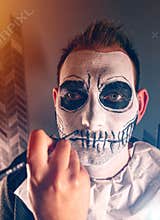 Portrait of male halloween cosplayer