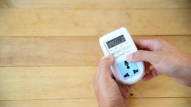 Digital electric plug timer for auto ON/OFF electronics