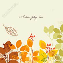 Autumn falling background