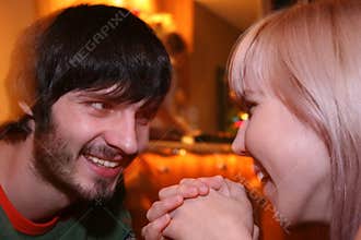 Couple in night club