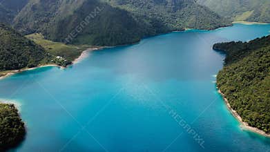 Aerial View: Laguna Brava or Yolnabaj Lake in Guatemala