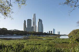 Urban nature, modern buildings and a beautiful lagoon, at the Costanera Sur ecological reserve