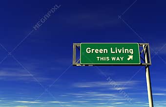 Green Living Freeway Sign
