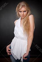 Attractive young blond girl