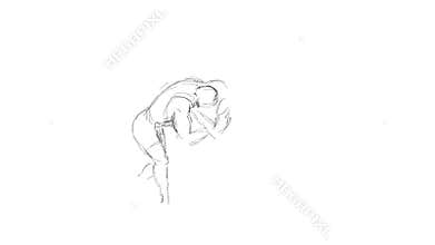 Freestyle Wrestling Drawing Time Lapse 2D Animation
