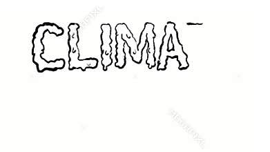 Climate change text drawing time lapse 2D Animation