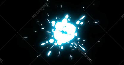 5 Step Explosion Electric Cartoon Animation 07